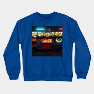 Cyberpunk Tokyo Ramen Food Truck Crewneck Sweatshirt